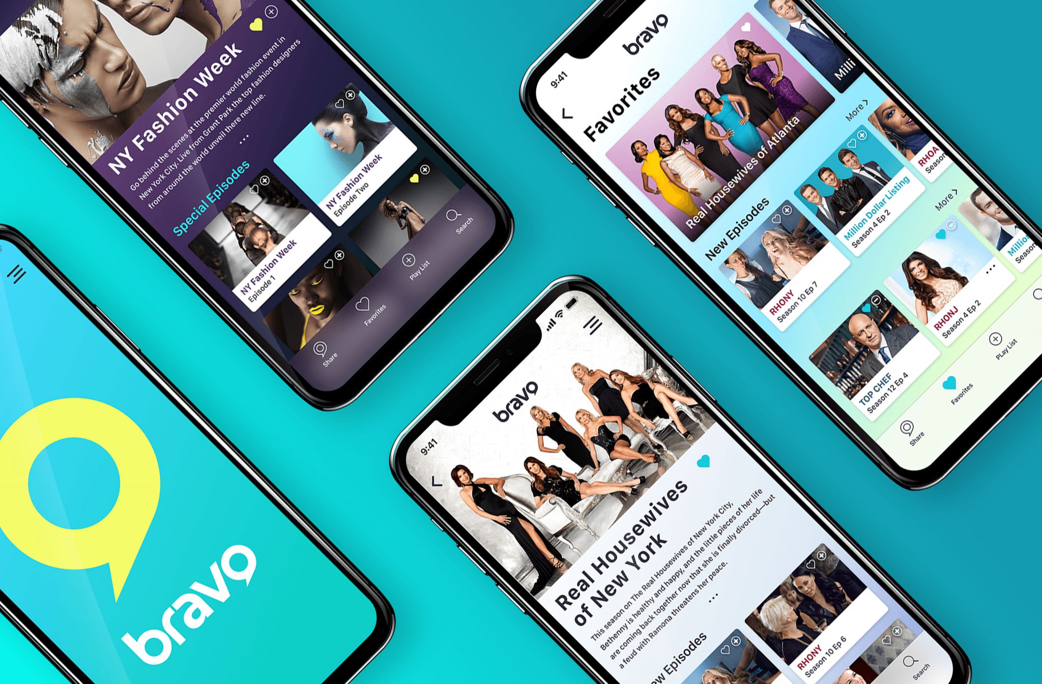 BRAVO TV Network brand & app design KIELY DESIGN