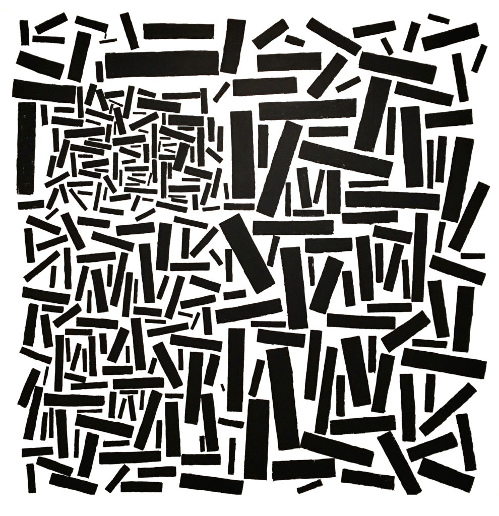 Miguel Ángel Campano minimalist black and white painting