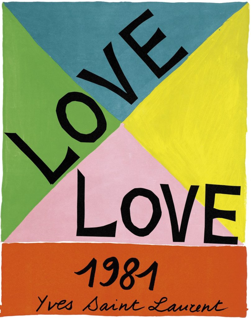 Yves Saint Laurent Love Card 1981
