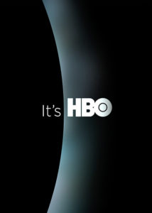 HBO Rebrand with light halo around the HBO logo