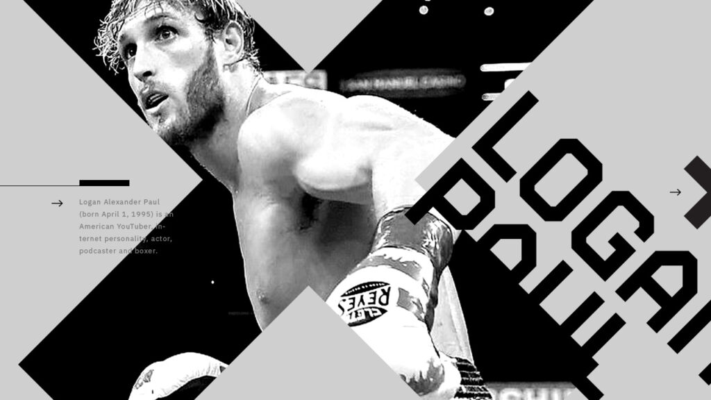 Logan Paul profile design for Showtime Boxing