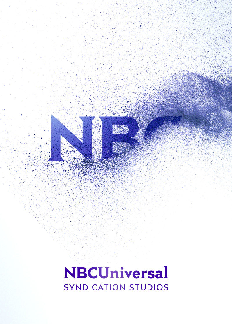 NBC Universal Syndication Studios logo animation design made of small particles