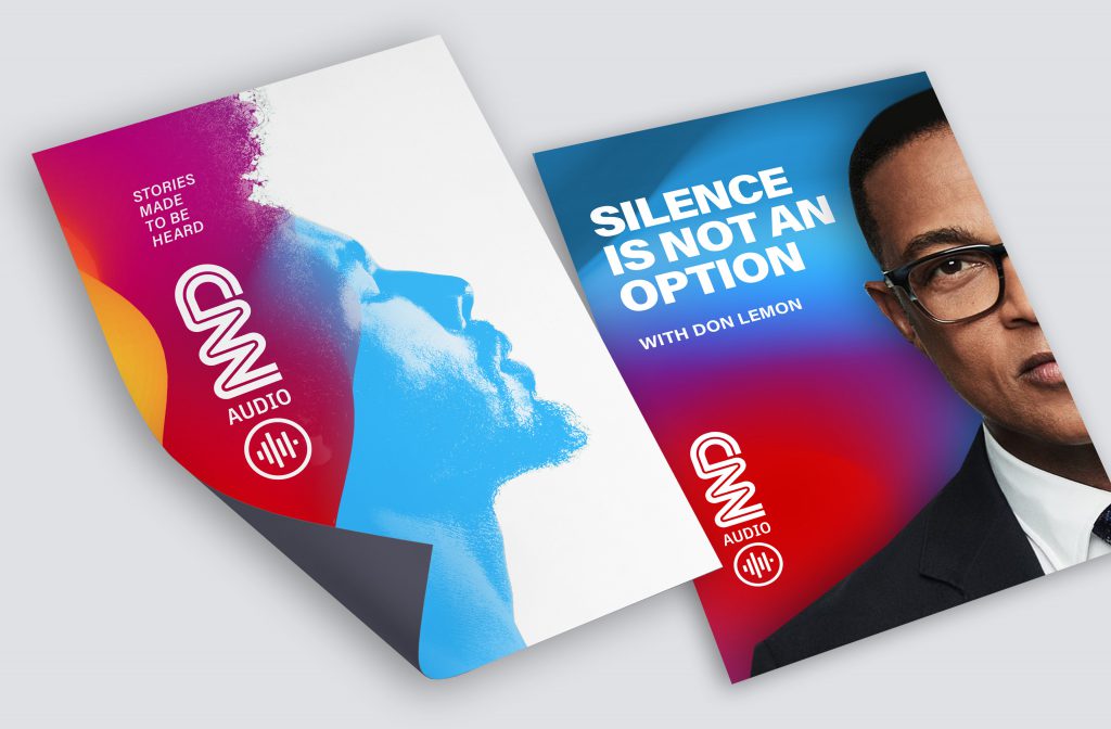 CNN Audio brand campaign poster designs