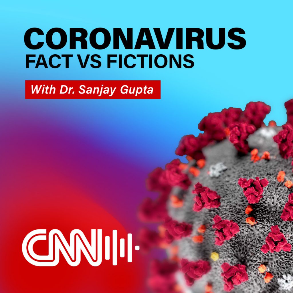 CNN Audio podcast cover for COVID with Sanjay Gupta