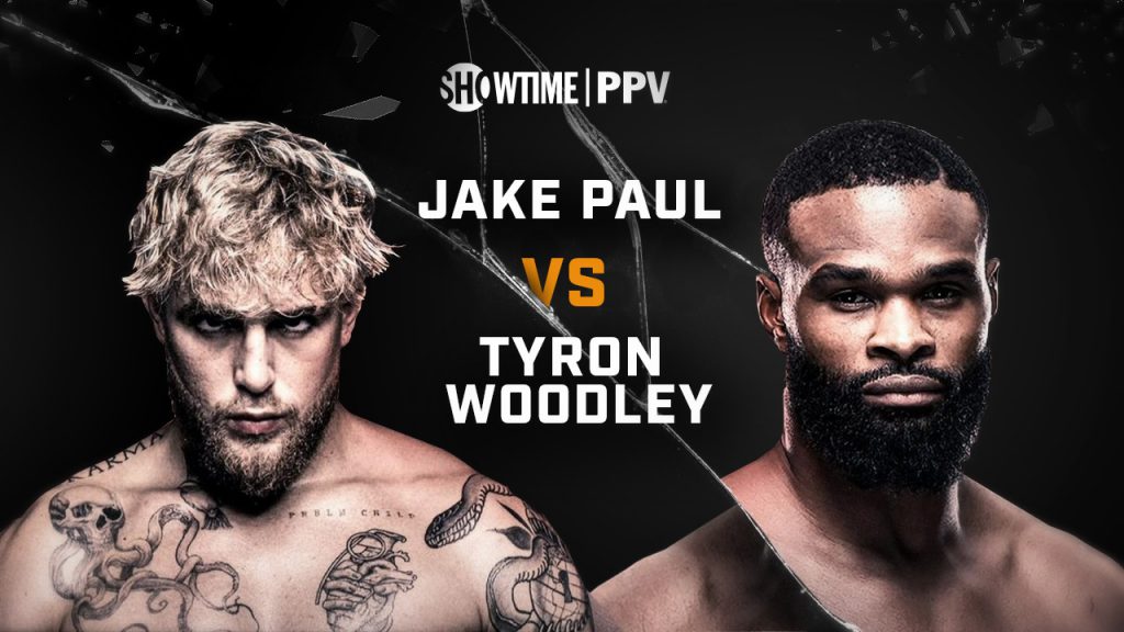 Showtime Championship Boxing promo design end page Jake Paul vs woodley