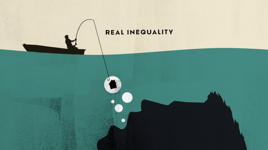 HBO Real Time with Bill Maher open graphic for financial inequality and dept