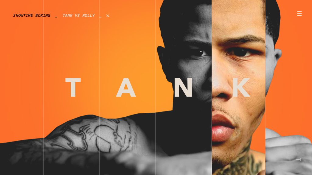 Showtime boxing promo design for Tank Davis