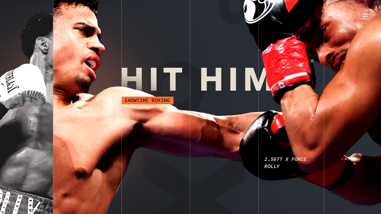 Showtime boxing promo design for Gervonta Davis vs Rolando Romero tech graphic overlay of boxing footage