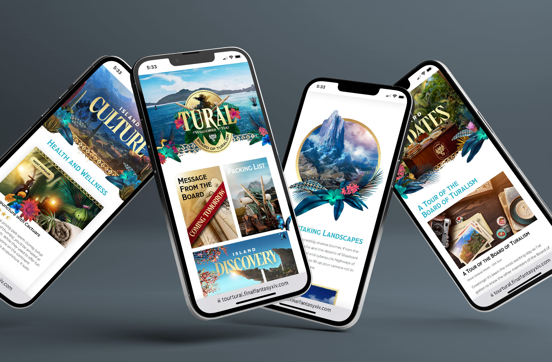 Final Fantasy XIV Dawntrail ad campaign and website design