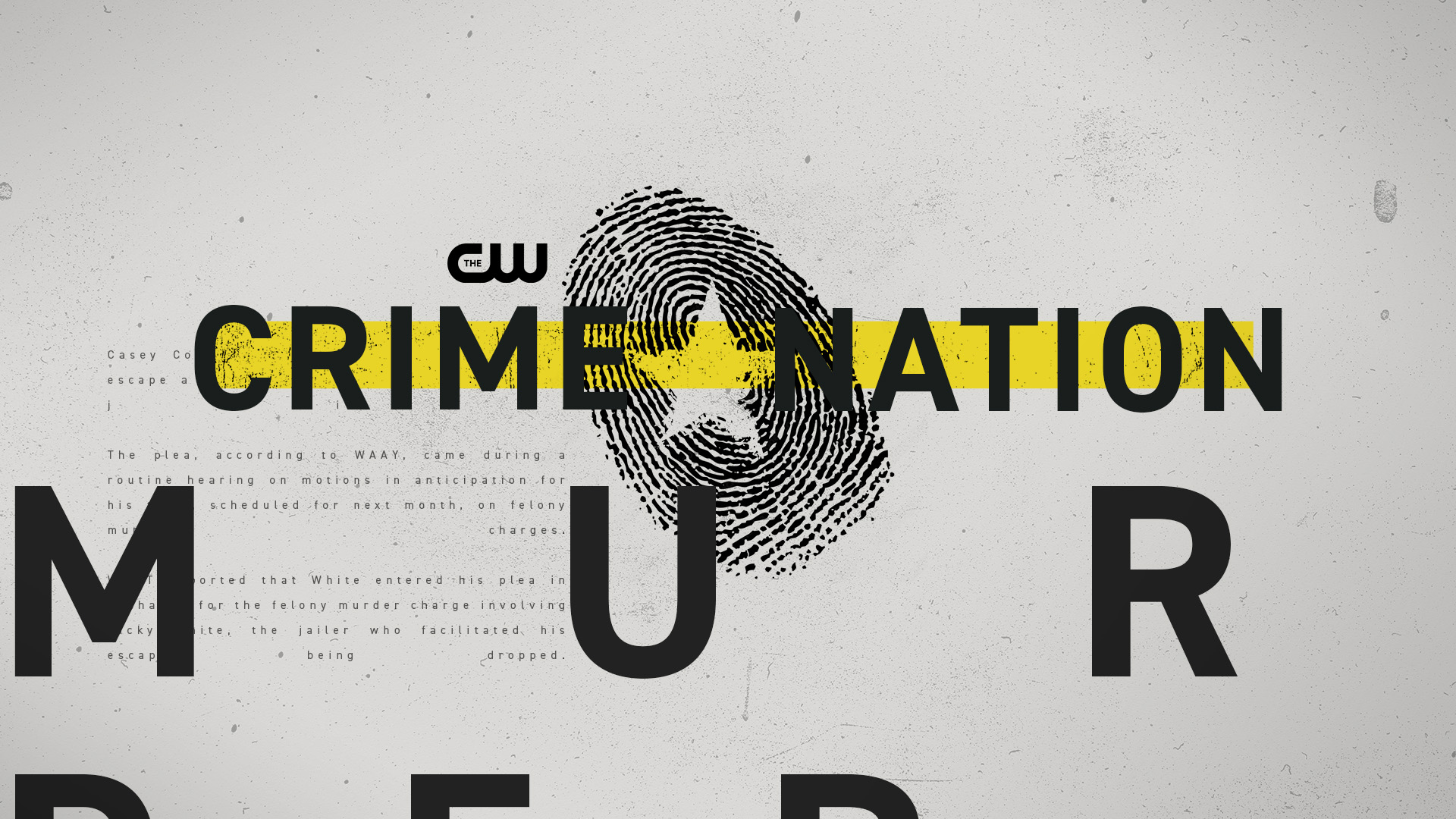 CW Crime Nation Opening Titles: Pitch Design