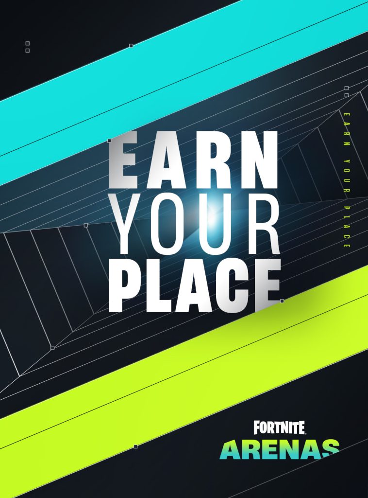 Epic Games Arenas Toolkit Design with tag line Earn Your Place