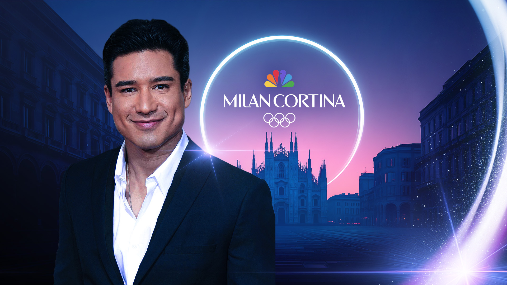 Access Hollywood Winter Sports Promo Design for the Milan Cortina Olympics with Mario Lopez